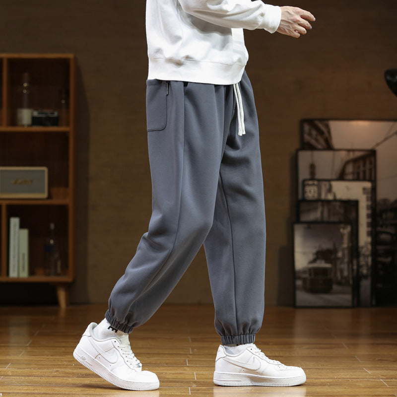 Solid Color Oversized Track Pants Men's Casual Pants Fashion