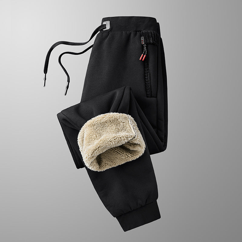 Plus Size Thick Track Pants Men's Lambswool