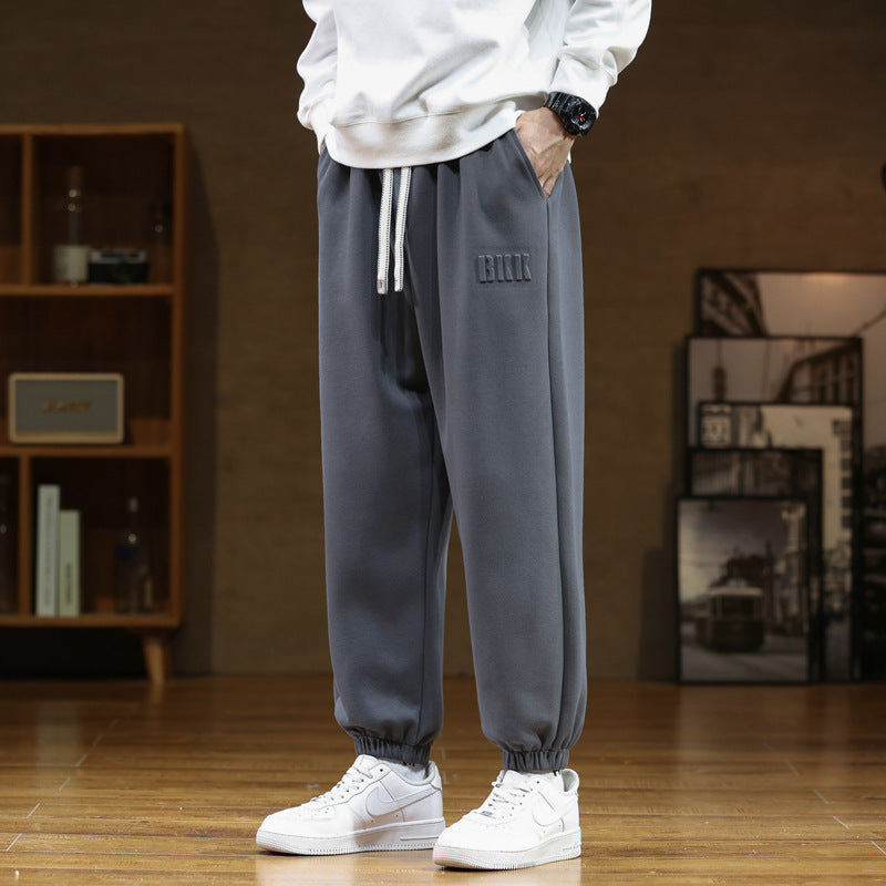 Solid Color Oversized Track Pants Men's Casual Pants Fashion