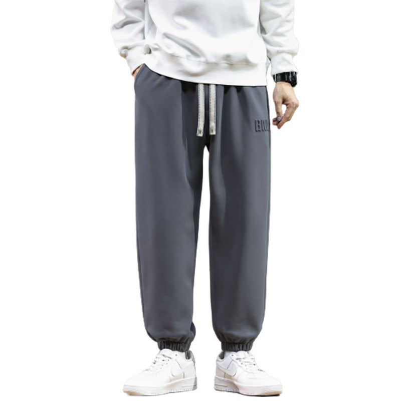 Solid Color Oversized Track Pants Men's Casual Pants Fashion