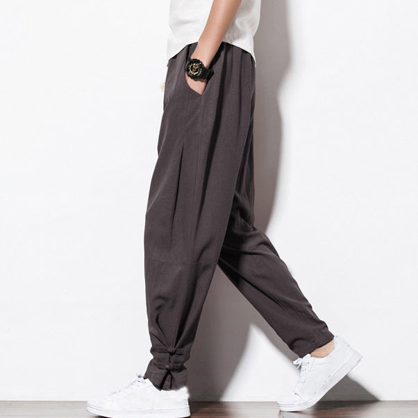 Autumn Harem Pants Menpure Linen Pants Linen Hemp Linen Pants Hip Hop Loose Vintage Long Pants Casual Joggers