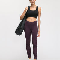 Contrast-panel sports bra
