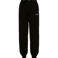 High-waist beam-leg track pants