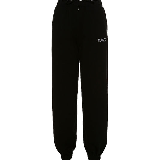 High-waist beam-leg track pants