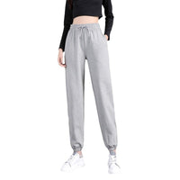 Pure Cotton Track Pants Female Loose Tappered