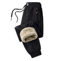 Plus Size Thick Track Pants Men's Lambswool