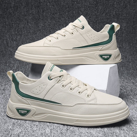 Men's Shoes Sports And Leisure Tide Shoes Autumn Flat Low-top Sneakers Men's Microfiber Leather Surface