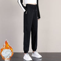 Pure Cotton Track Pants Female Loose Tappered